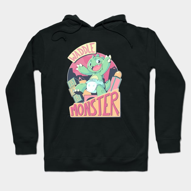 Waddle Monster Hoodie by katzcynthia